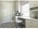 Cozy home office with built-in desk, natural light, and stylish decor provides a functional and inviting workspace at 5495 Mount Vernon Pkwy, Atlanta, GA 30327