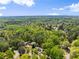 Drone shot showcasing the neighborhood, surrounding trees and a lovely blue sky at 110 Myers Dr, Alpharetta, GA 30009