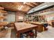 Spacious basement workshop area with ample storage, work benches and utility lighting at 2850 Gant Quarters Dr, Marietta, GA 30068