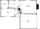 Main floor plan featuring a living room, dining room, kitchen, garage and entry at 3637 Windmill Rd, Ellenwood, GA 30294