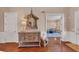 Foyer with hardwood floors, classic decor and furniture at 4916 Locklear Way, Marietta, GA 30066