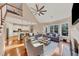 Open living space with high ceilings flows into the kitchen at 4916 Locklear Way, Marietta, GA 30066