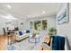 Open floor plan living room and dining area with hardwood flooring at 215 Collum Nw St, Atlanta, GA 30314