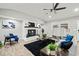 Bright living room featuring fireplace, modern decor and neutral paint palette at 215 Collum Nw St, Atlanta, GA 30314