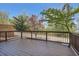 View of outdoor deck with wooden railings overlooking a landscaped backyard at 489 Carter Se Ave, Atlanta, GA 30317