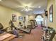 Well-equipped gym featuring various exercise machines, weights, and a ceiling fan at 2730 Vintage Reserve Ln, Marietta, GA 30066