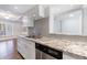 Bright kitchen features stainless steel appliances, granite countertops, and tile backsplash at 13 Ivy Ne Sq, Atlanta, GA 30342