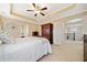 View of the bedroom showing a bedroom wardrobe and a view toward the upper-level hallway at 300 South Village Sq, Canton, GA 30115