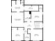 Second-floor plan showing the layout of the primary bedroom, bedrooms, and bathrooms at 300 South Village Sq, Canton, GA 30115