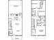 Floor plan featuring a layout for the first and second floor at 58 Black Gum Ln # 47, Auburn, GA 30011
