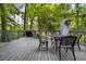 Back deck with outdoor dining area surrounded by lush trees and natural light at 3203 Lenox Ne Rd # 3, Atlanta, GA 30324
