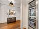 Elegant hallway with hardwood floors, wine fridge and stylish decor at 3540 Tuxedo Nw Rd, Atlanta, GA 30305