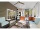 Screened porch offering a tranquil outdoor living space with comfortable seating at 608 Apache Trl, Woodstock, GA 30189