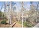 Scenic backyard view from the deck, featuring a wooded area and a tranquil stream running through it at 812 Burning Tree Se Ct, Marietta, GA 30067