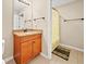 This is a clean bathroom with a vanity and a shower with a curtain at 3124 Bentgrass Ln, Kennesaw, GA 30144