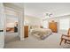 The open bedroom allows access to the adjacent living room at 3124 Bentgrass Ln, Kennesaw, GA 30144