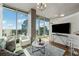 Bright living room with floor-to-ceiling windows offering city views and comfortable seating arrangement at 3324 Peachtree Ne Rd # 2808, Atlanta, GA 30326