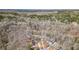 Drone shot of the property showing a house nestled amongst lush forest at 416 Delane Dr, Dallas, GA 30157