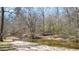 Creek running through the wooded backyard offers a serene natural setting at 416 Delane Dr, Dallas, GA 30157