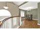 Open Dining Area showcases the hardwood flooring, light fixture, and natural light at 416 Delane Dr, Dallas, GA 30157