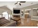 Open floor plan showcases wood floors and a seamless flow to the kitchen at 416 Delane Dr, Dallas, GA 30157