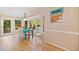 Breakfast nook featuring a turquoise dining table with white chairs and lots of natural light at 210 Timber Laurel Ct, Lawrenceville, GA 30043