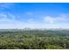 Amazing city skyline peeks above a lush green treetop canopy from an elevated vantage point at 3630 Peachtree Ne Rd # 2009, Atlanta, GA 30326
