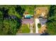 Aerial view of the home featuring a pool, playground, and spacious backyard at 3819 Dora Se Dr, Smyrna, GA 30082