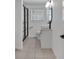 This bathroom features a modern shower with black trim and grid lines and a square vessel sink at 3819 Dora Se Dr, Smyrna, GA 30082