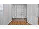This is a large walk-in closet with built in shelving at 3819 Dora Se Dr, Smyrna, GA 30082