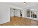 This living room features hardwood flooring and lots of light at 3819 Dora Se Dr, Smyrna, GA 30082