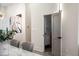 Hallway leading to a bathroom with marble countertop and modern finishes at 1035 Walker Se Ave, Atlanta, GA 30316