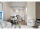 Airy open-concept eat-in kitchen with a modern backsplash, stainless appliances and an island for dining at 1035 Walker Se Ave, Atlanta, GA 30316