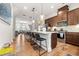 Open-concept kitchen with island seating flows into the living area, perfect for entertaining guests at 2018 Manchester Ne St, Atlanta, GA 30324