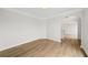 Bright living room with hardwood floors and neutral paint at 3920 Cain Mill Dr, Lithonia, GA 30038