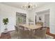 Well-lit dining room featuring modern lighting, white wainscoting, and an open layout concept at 482 Majestic Oaks Pl, Smyrna, GA 30082