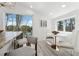 Breakfast nook with lake views, a breakfast bar and a bright, minimalist design at 6337 Lake View Dr, Buford, GA 30518