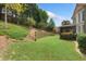 Lush green backyard with a retaining wall, ideal for outdoor activities and relaxation at 4126 Gold Mill Rdg, Canton, GA 30114