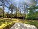 Expansive backyard featuring a concrete slab and lush greenery, ideal for enjoying nature and relaxation at 1005 Magnolia Gardens Walk, Mcdonough, GA 30253