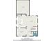 Detailed floor plan showcasing the layout of the first floor, including kitchen, living room, dining room, and garage at 307 Montgomery Way, Woodstock, GA 30188