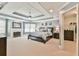 Spacious main bedroom with tray ceiling, fireplace, and a walk-in closet at 3816 Berrybridge Se Way, Marietta, GA 30067