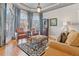 Comfortable sitting room with large windows, plush seating, and elegant decor at 12800 Wyngate Trl, Alpharetta, GA 30005