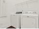 Laundry room featuring a side-by-side washer and dryer, with wire shelving for storage at 2128 Cosette Ln, Kennesaw, GA 30152