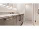 Stylish bathroom with a modern vanity and a walk-in shower at 1718 Barnesdale Ne Way, Atlanta, GA 30309