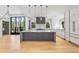 Gorgeous kitchen showcasing an oversized island, contemporary lighting, and high-end appliances at 1718 Barnesdale Ne Way, Atlanta, GA 30309