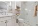 Stylish bathroom with a glass-enclosed shower and modern fixtures, offering a spa-like retreat at 204 N Esplanade, Alpharetta, GA 30009