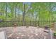 Outdoor brick patio for entertaining surrounded by lush greenery and woods at 317 Water Oak Ln, Canton, GA 30114
