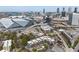 Aerial view of community showing the Atlanta skyline, Mercedes Benz stadium, and new construction at 89 Mangum Sw St # 119, Atlanta, GA 30313