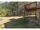 Expansive backyard with mature trees and a well-maintained lawn, ideal for outdoor activities at 3635 Spring Mesa Dr, Snellville, GA 30039