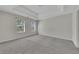 Spacious main bedroom featuring neutral paint and plush carpeting at 3635 Spring Mesa Dr, Snellville, GA 30039